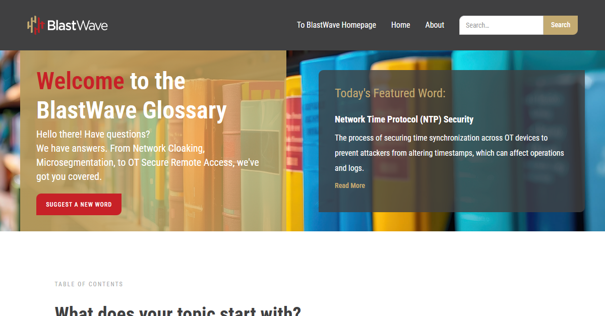 BlastWave Glossary | Leading OT Cybersecurity Solution for ICS and ...